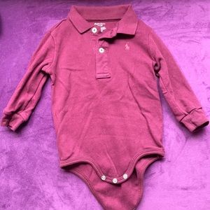 Very Good Condition Ralph Lauren Baby Boy Onesie (Size: 6 months)